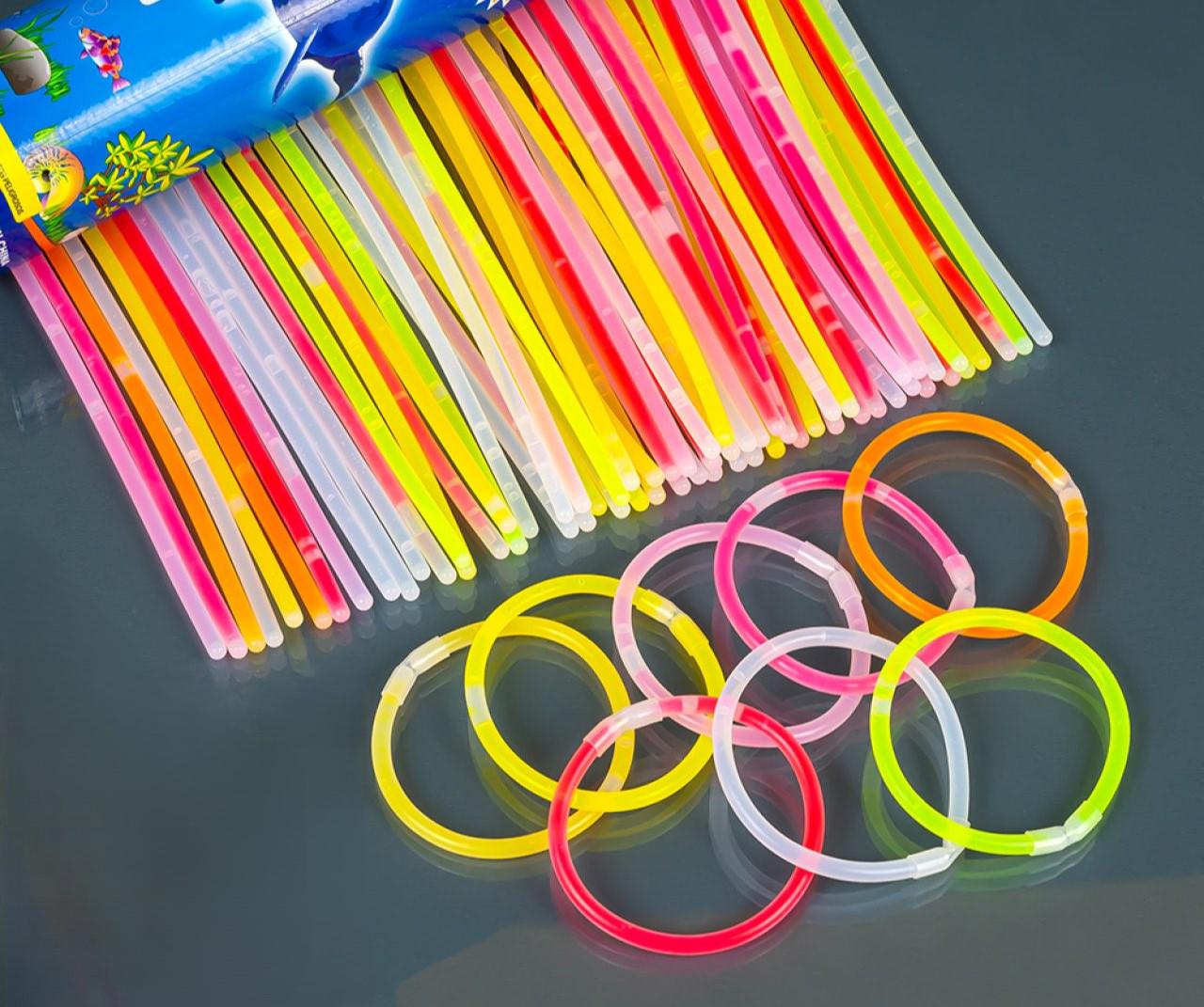 Браслети неонові 20 шт. Різнокольоровий (0273)