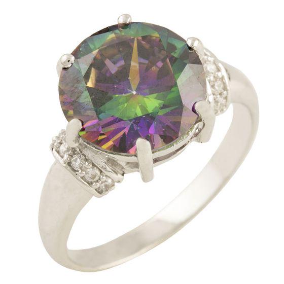 Кольцо серебряное с мистик топазом 4,113 ct 4,33 г р. 18 (1457054)