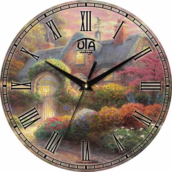 Часы настенные UTA Vintage Летний сад 33х33 см (117837)