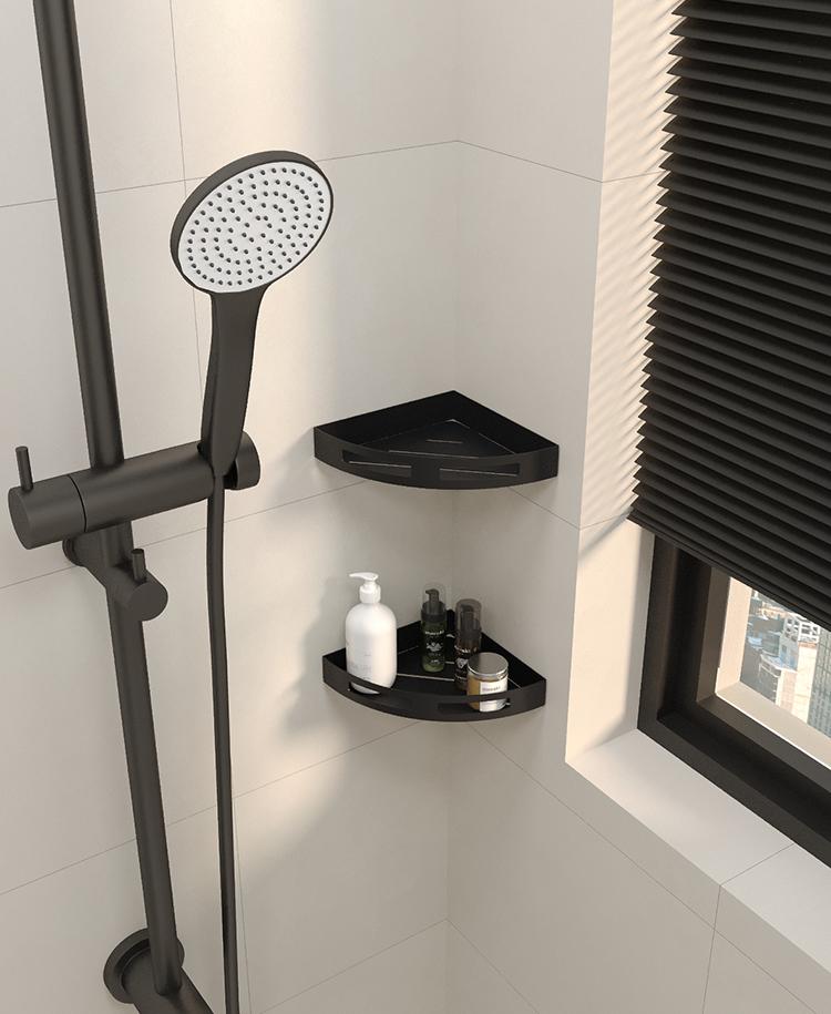 Полиця у ванну кімнату кутова NC Home Corner Чорний (23374222) - фото 2 Полиця у ванну кімнату кутова NC Home Corner Чорний (23374222) - фото 2