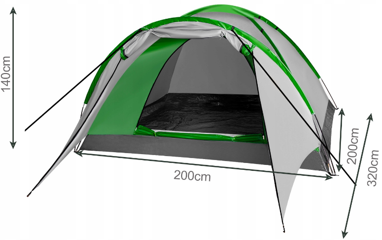 Намет туристичний водонепроникний TRIZAND на 4 особи - фото 5 Намет туристичний водонепроникний TRIZAND на 4 особи - фото 5