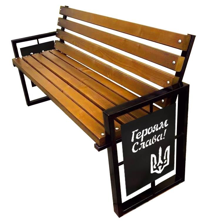 Скамейка садовая Tobi Sho в стиле Лофт с декором 170 см Дуб