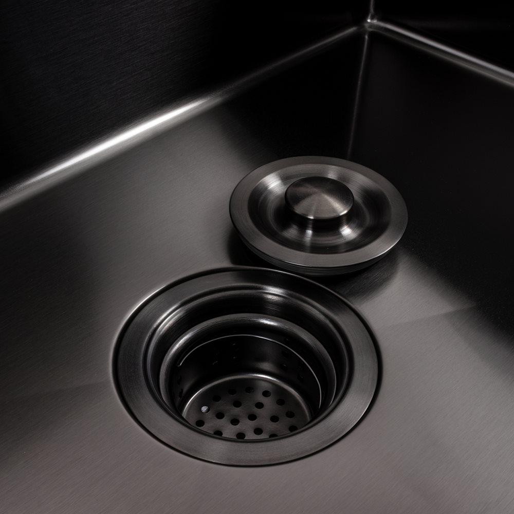 Мийка кухонна PVD Valeso Handmade сифон круглий 3,0/0,8 65х45 Чорний - фото 6 Мийка кухонна PVD Valeso Handmade сифон круглий 3,0/0,8 65х45 Чорний - фото 6