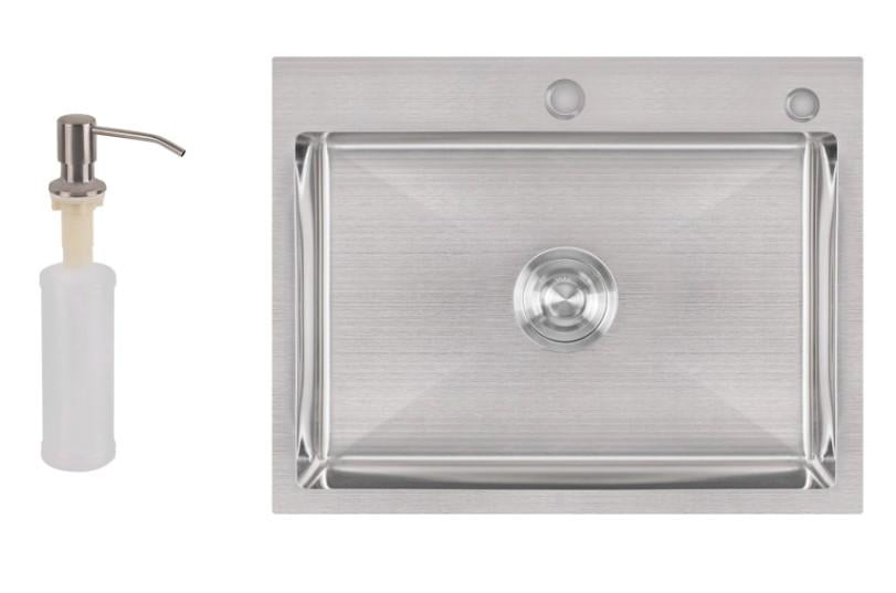 Кухонна мийка Lidz H5845 Brush 3,0/1,0 мм (LIDZH5845BRU3010)