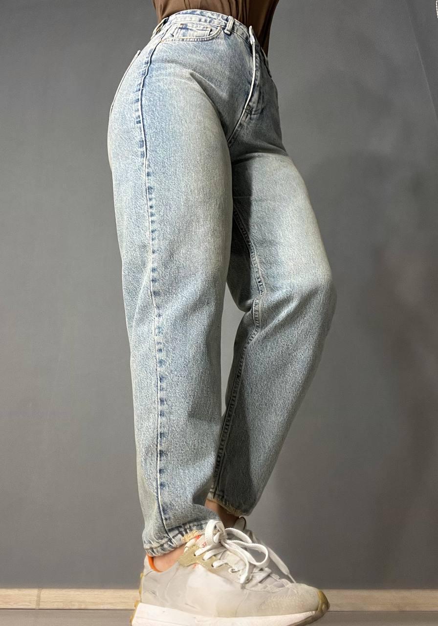 Джинси жіночі Mikaletta 3249-13254 MOM RELAX jeans банани висока посадка стрейчеві р. 27 Блакитний (3848) - фото 5