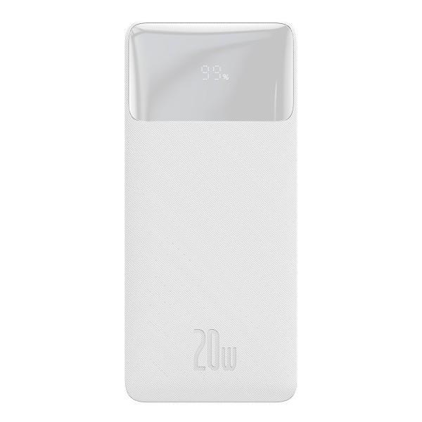 Павербанк Baseus Bipow Digital Display 20000 mAh 20W 3A PD White с быстрой зарядкой - фото 1