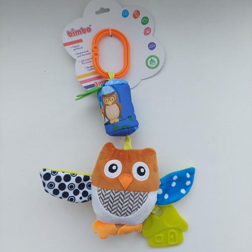 Погремушка-подвеска мягкая Bimbo Совенок Мелодия ветра прорезыватель в пакете (C 55899/1)