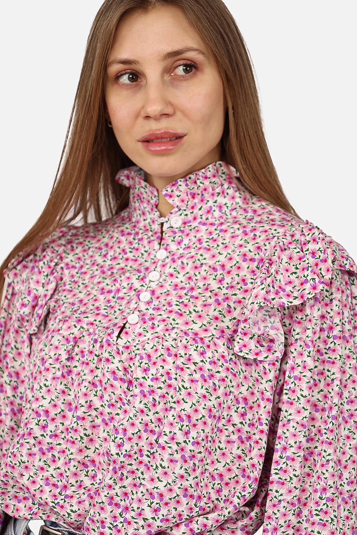 Блуза женская ЦБ-00270131 р. 42 Розовый (SKT001045601) - фото 4 Блуза женская ЦБ-00270131 р. 42 Розовый (SKT001045601) - фото 4