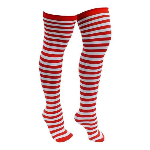 Чулки Полоска карнавальные Seta Decor 15-309WT-RD Чулки Полоска карнавальные Seta Decor 15-309WT-RD