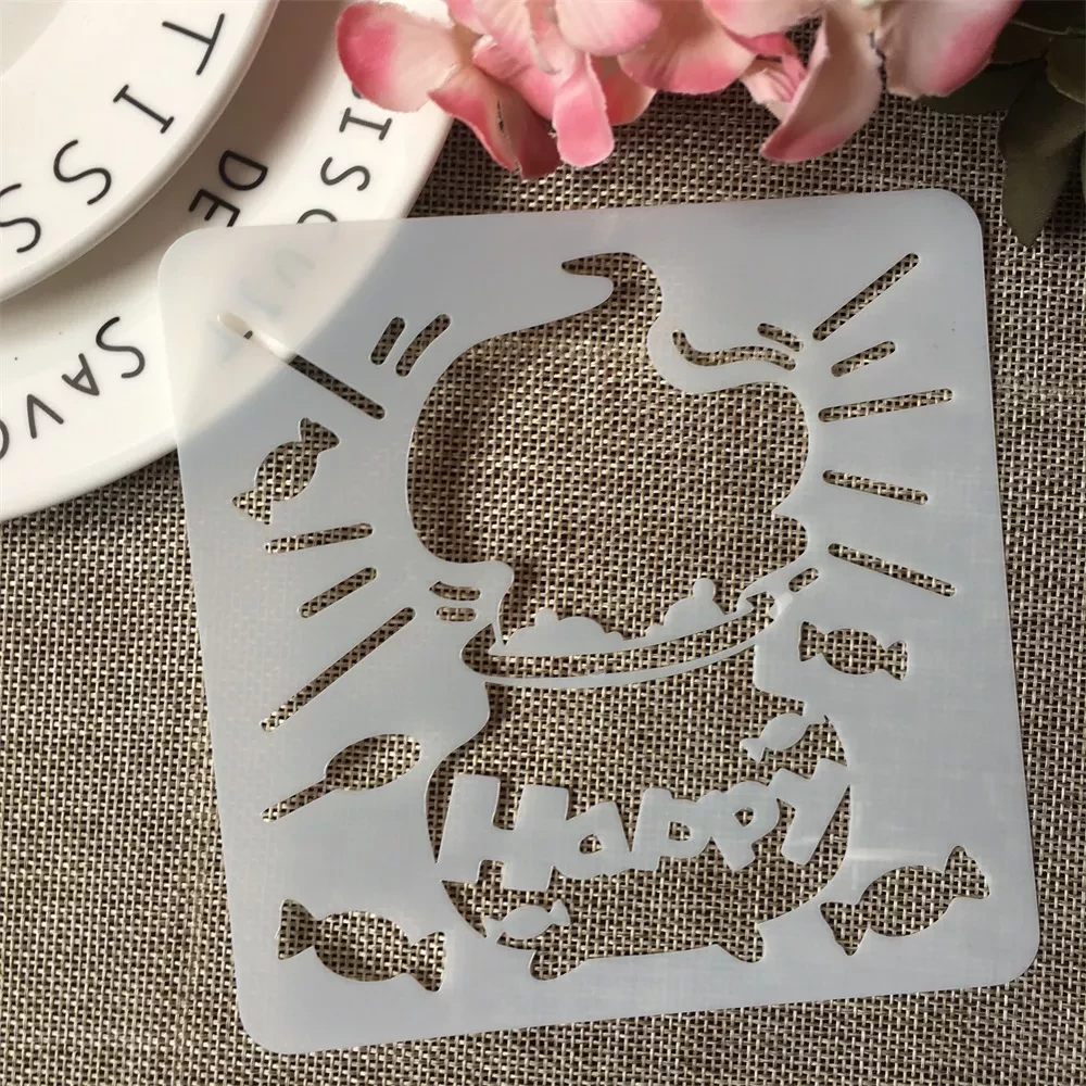 Трафарет для Хэллоуина Казанок 13x13 см Серый (7615/41)