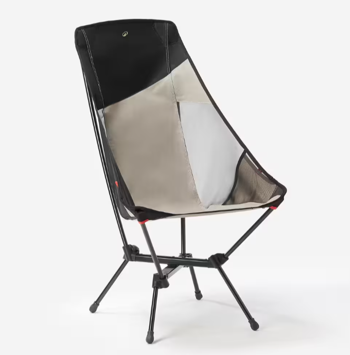Крісло туристичне складане для кемпінгу Quechua до 110 кг 30 см Бежевий