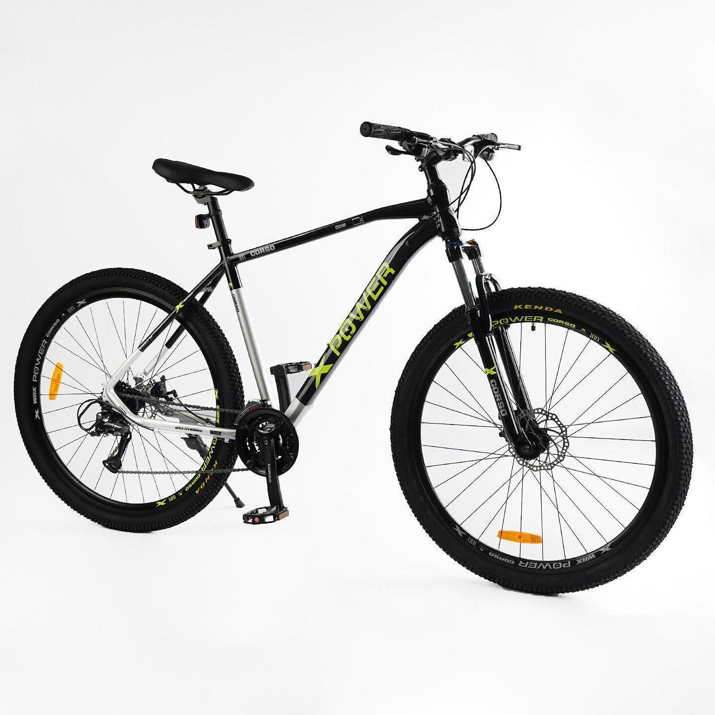 Велосипед горный алюминиевый Corso X-Power 29" рама 21" Черно-зеленый - фото 2 Велосипед горный алюминиевый Corso X-Power 29" рама 21" Черно-зеленый - фото 2