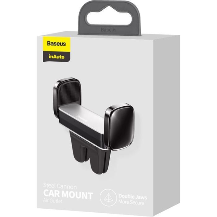 Автодержатель Baseus Steel Cannon Air Outlet Car Mount Silver (SUGP-0S) - фото 4