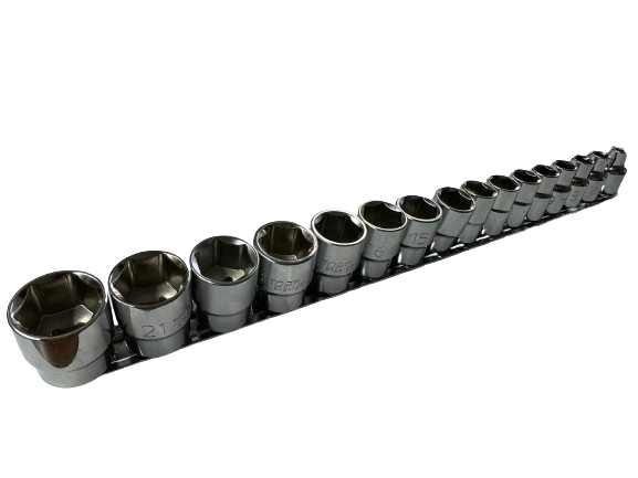 Набір головок Toptul GAAQ1201U на планці 3/8" 6-22 мм 16 од. (GAAQ1201U)