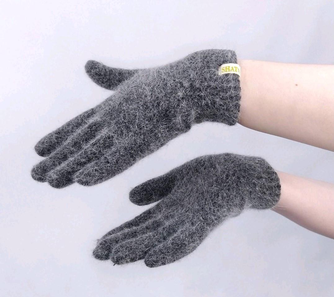 Перчатки женские зимние SHATO 042k Angora Line Темно-серый (12147003)