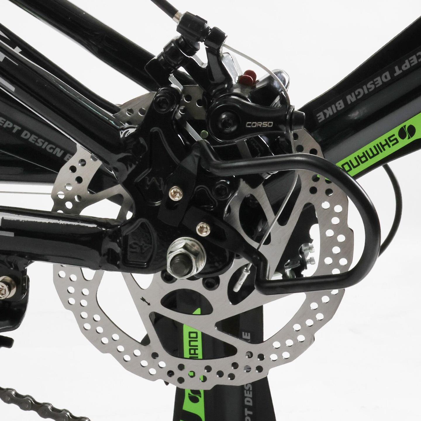 Велосипед горный подростковый алюминиевый Corso Evolution 24" литые диски рама 11" Зеленый - фото 5 Велосипед горный подростковый алюминиевый Corso Evolution 24" литые диски рама 11" Зеленый - фото 5