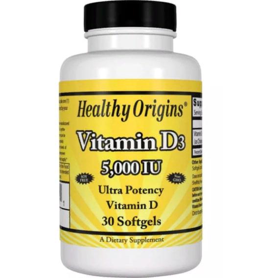 Вітамін D Healthy Origins Vitamin D3 5000 IU 30 Softgels (HO15331)