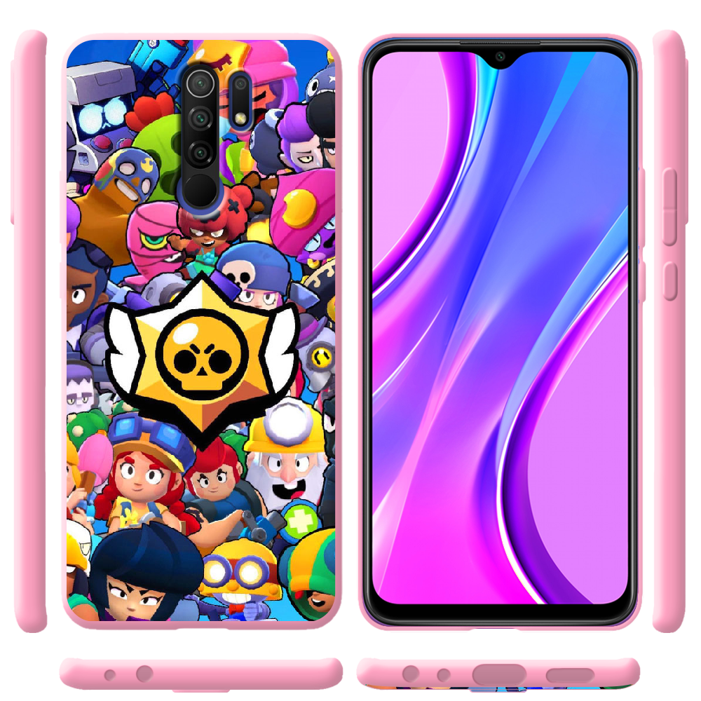 Чохол Boxface Xiaomi Redmi 9 Brawl Stars Рожевий силікон (40233-up2389-41992) - фото 2