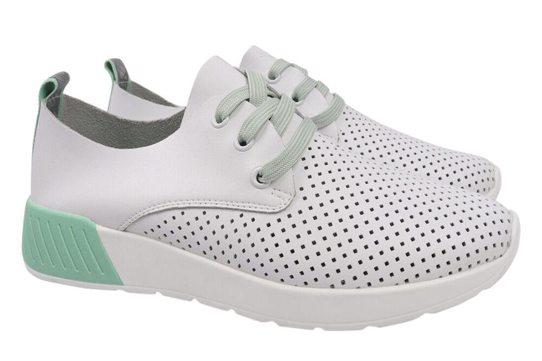 Кеды женские Li Fexpert спортивные из кожи на шнуровке р. 39 Белый (572-21/22LTCP)