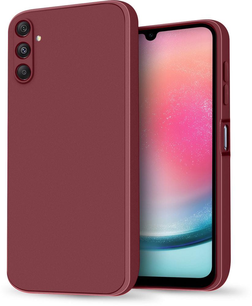 Силіконовий чохол HardCorner Samsung Galaxy A24 A245 (з мікрофіброю) Wine (34798-42)