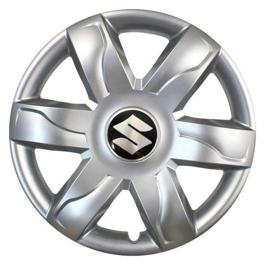 Ковпаки автомобільні SKS 318 R15 з логотипом Suzuki 4 шт. Сріблястий Ковпаки автомобільні SKS 318 R15 з логотипом Suzuki 4 шт. Сріблястий