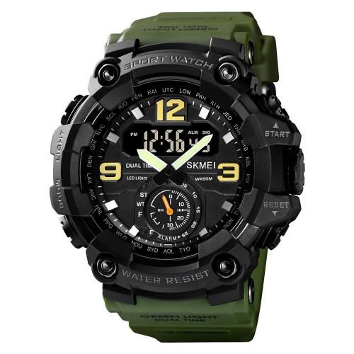 Наручные противоударные часы Skmei 1637 Black/Military (52808)