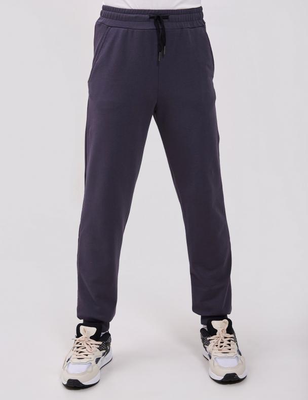 Штаны детские для мальчика Smil 95 cotton стрейч-футер 92 см Графитовый (115638)