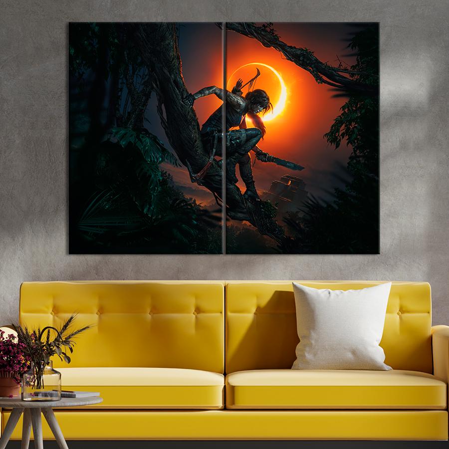 Настенний декор Лара Крофт Shadow of the Tomb Raider 111x81 см (A202-2)