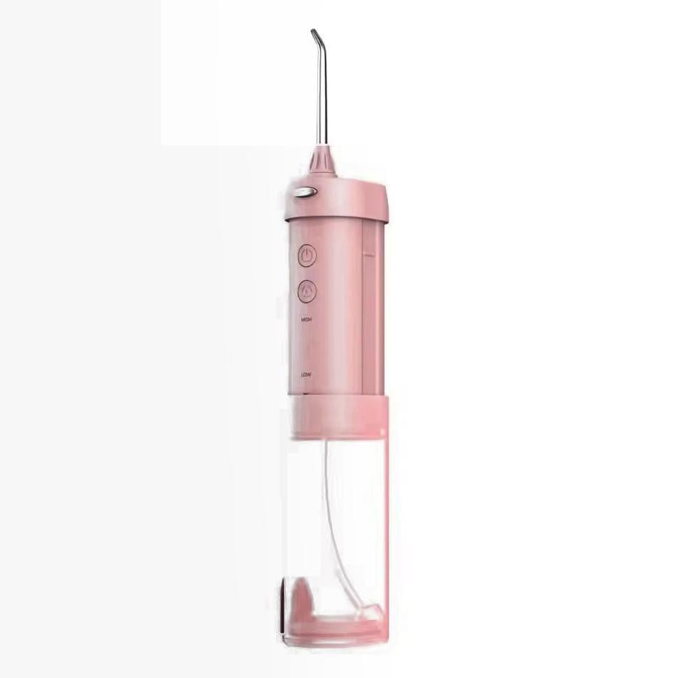 Ирригатор h2ofloss hf-10 Mini портативный 5 насадок Розовый (7240)