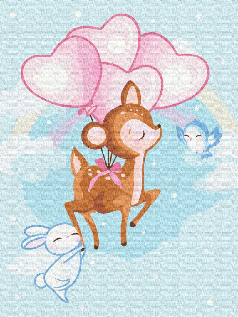 Картина по номерам Brushme Друзья оленя 30x40 см (KBS0097) Картина по номерам Brushme Друзья оленя 30x40 см (KBS0097)