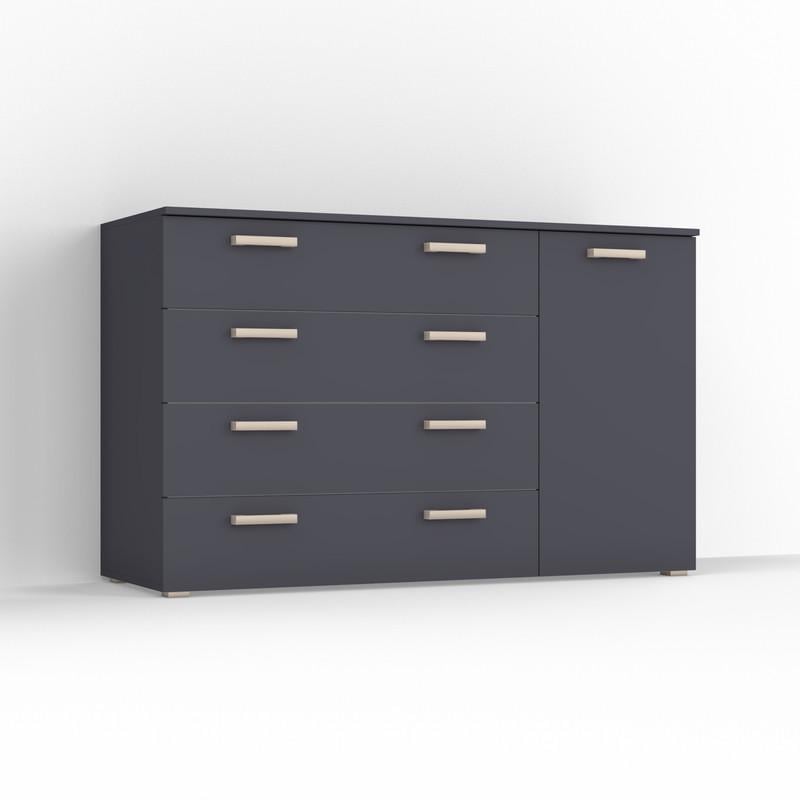 Комод Idea ТКБ-365.8 на 4 шухляди з дверима Антрацит (26718355) - фото 2