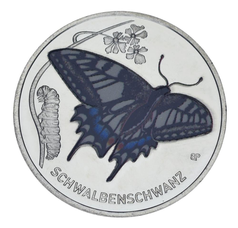 Коллекционная монета Германия 5 евро 2023 UNC Насекомое-Бабочка (М21748)