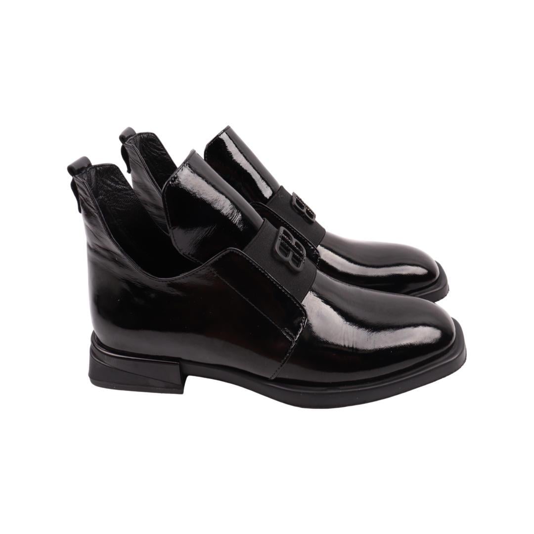 Ботинки женские Ripka из лаковой кожи р. 37 Черный (178-22DHC)