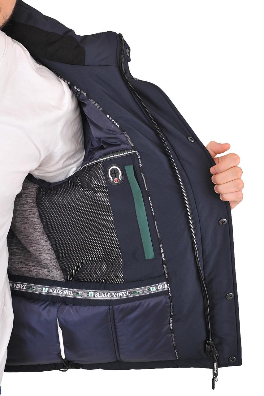 Куртка зимова чоловіча Black Vinyl 22-BC22-2089L Темно-синій (22-BC22-2089L_35_64) - фото 6