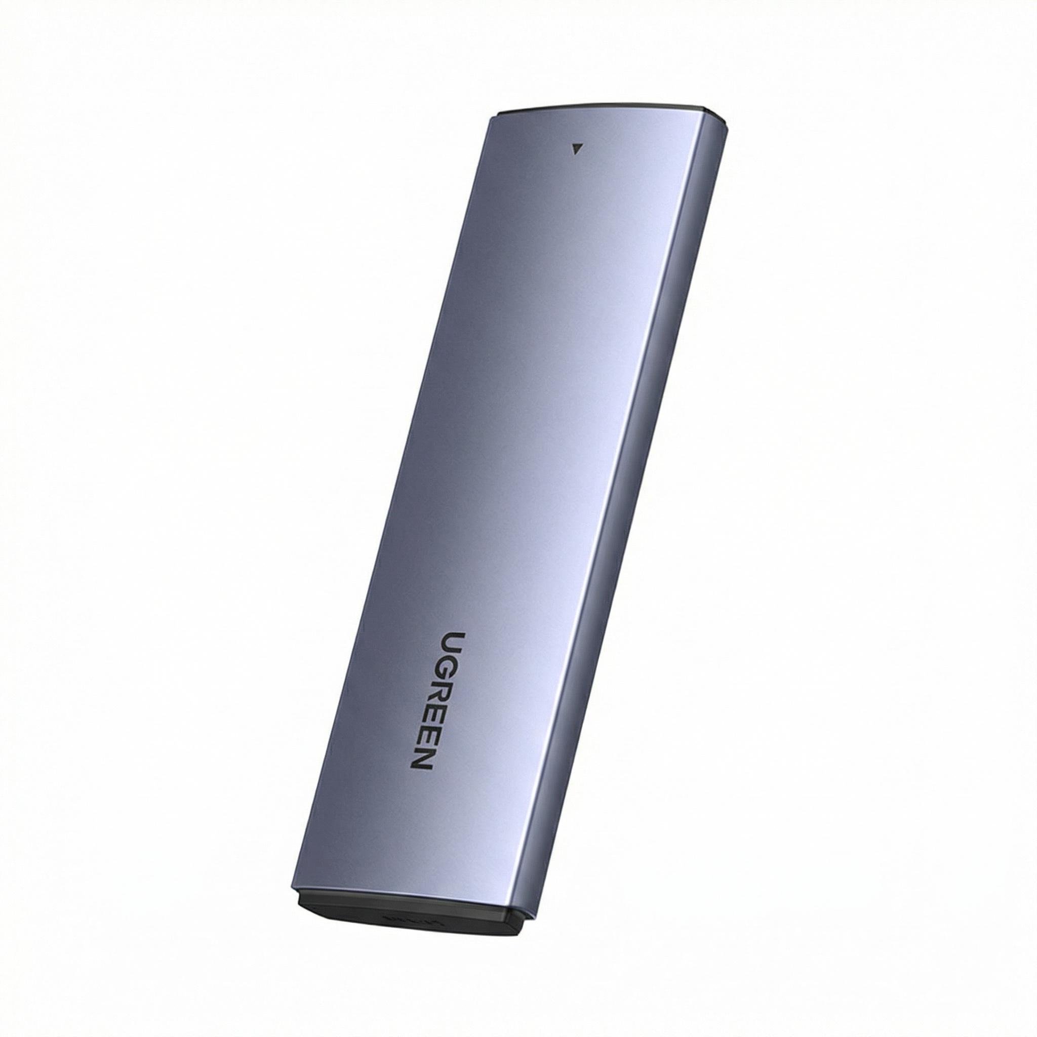 Внешний карман для SSD UGREEN CM578 M.2 NVMe/SATA Серый (15509)