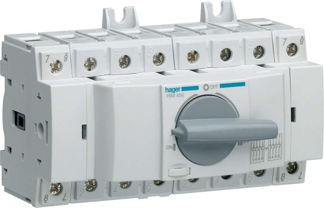 Переключатель ввода резерва Hager I-0-II до 35 мм2 4п 63А (HIM406)