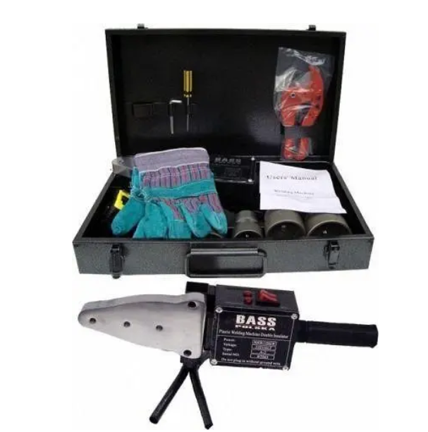 Сварочный аппарат для труб Bass Polska 6503 800/1500 Вт 20–63 мм 5–300 °C с 6 матрицами и кейсом (6503)