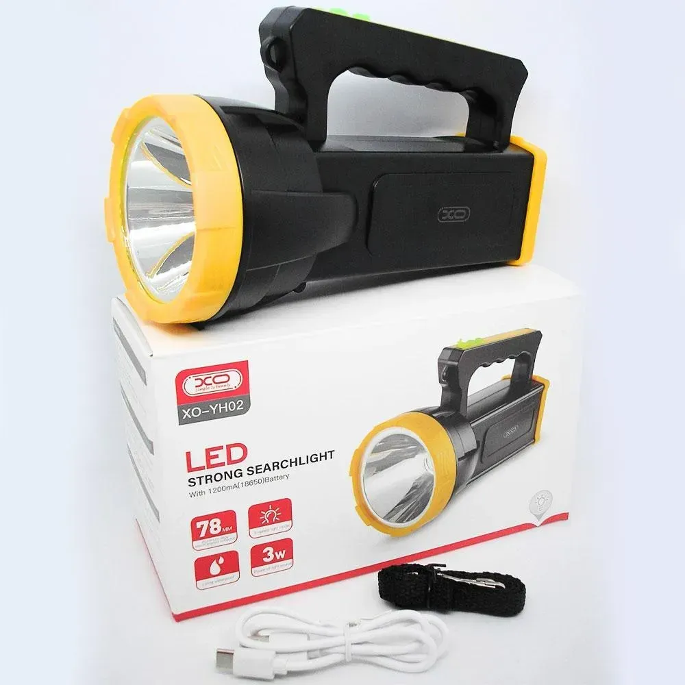 Фонарь ручной прожектор XO-YH02 на аккумуляторе 1200 mAh USB (234564437) - фото 10 Фонарь ручной прожектор XO-YH02 на аккумуляторе 1200 mAh USB (234564437) - фото 10