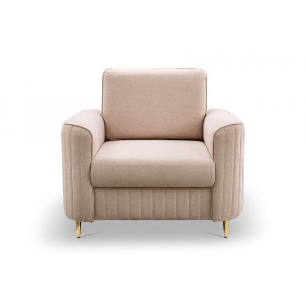 Мягкое кресло Perfect Home Laren из натурального дерева/ДСП/ткань Castel 15 Бежевый (49752)