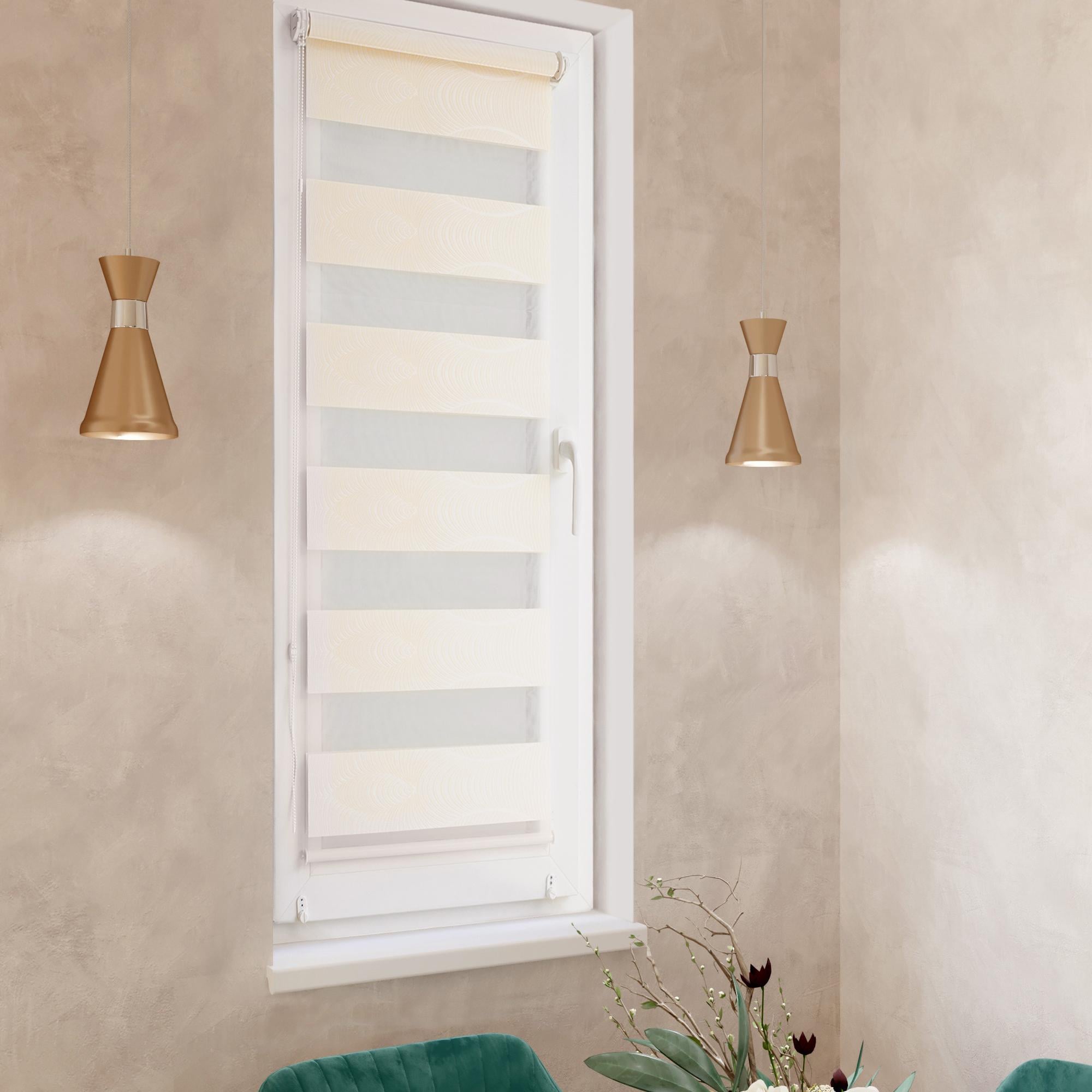 Ролет День Ночь Roll de Luxe 150x160 cм Волна Золото