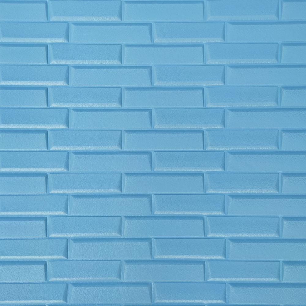 3D-панель самоклеющаяся Sticker Wall Голубой облицовочный кирпич 700х770х7 мм (Панель-36)