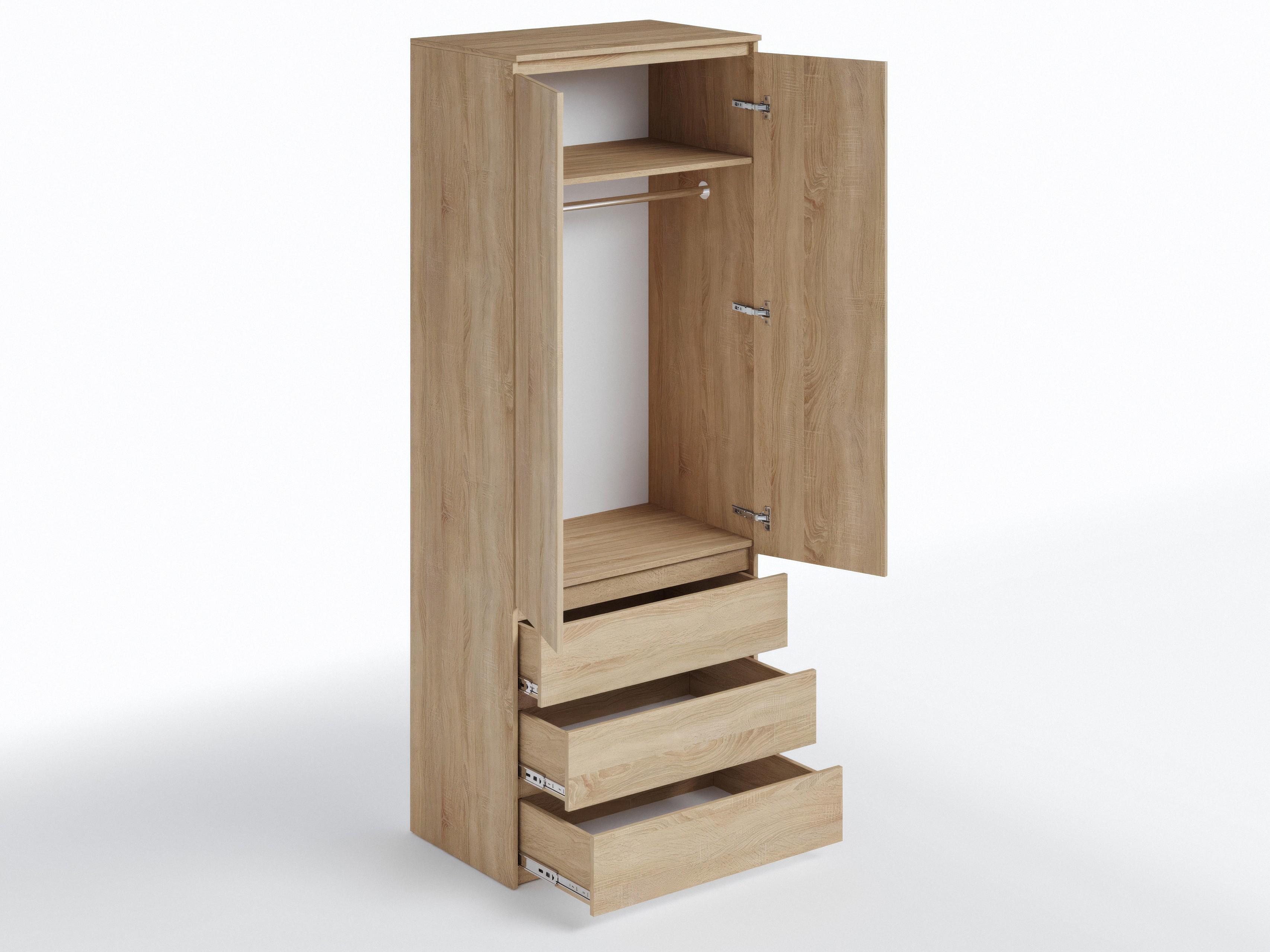 Комплект меблів у вітальню шафа T-211/тумба телевізійна FT-223/комод FT-215 3003х502х2117 мм Дуб Сонома - фото 2