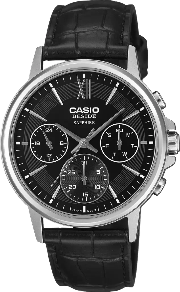 Наручные часы мужские Casio Beside BMS-300L-1A с сапфировым стеклом/стальным корпусом Черный (3146349669)