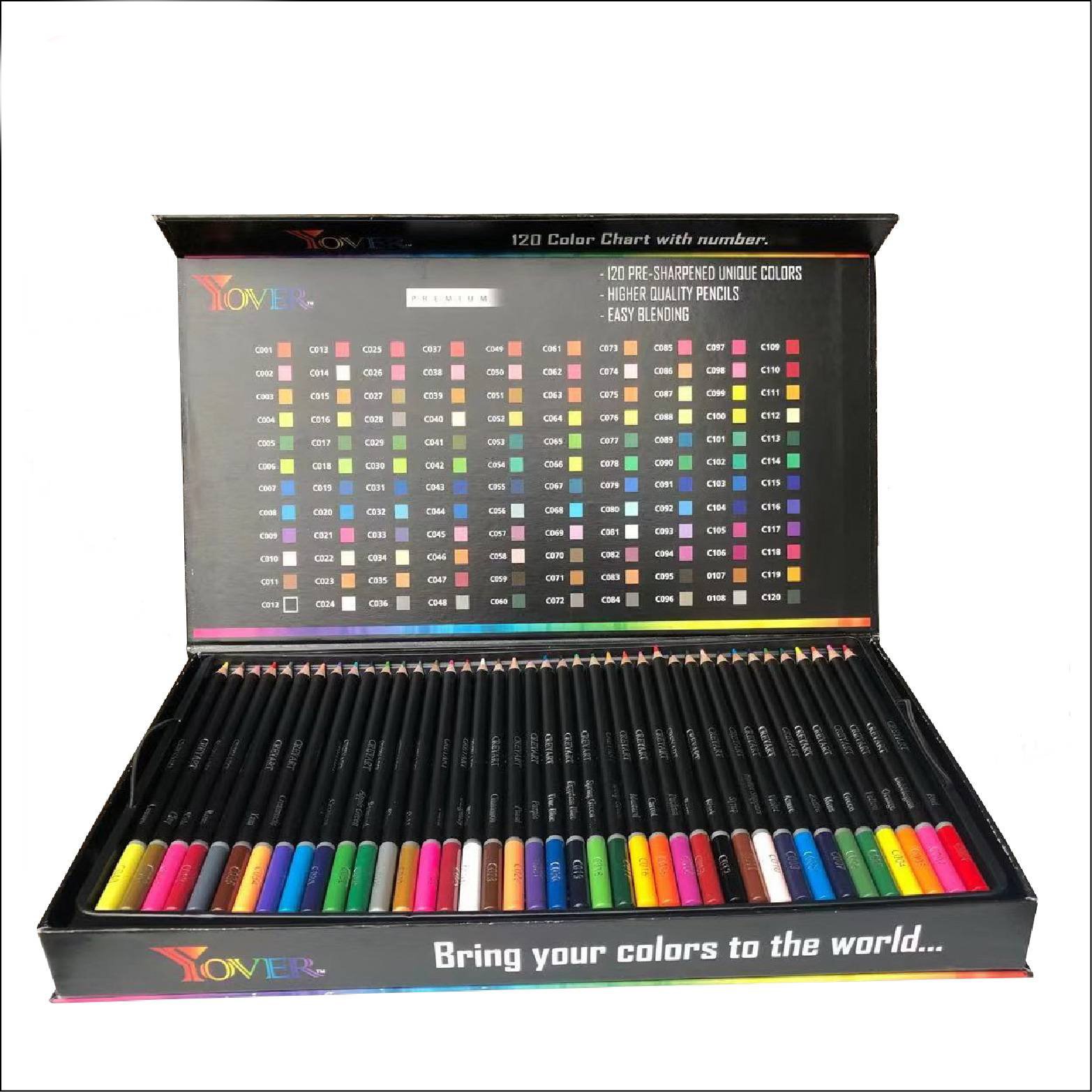 Набор цветных карандашей Yover Expert 120 шт. (RNG-20202) - фото 3 Набор цветных карандашей Yover Expert 120 шт. (RNG-20202) - фото 3