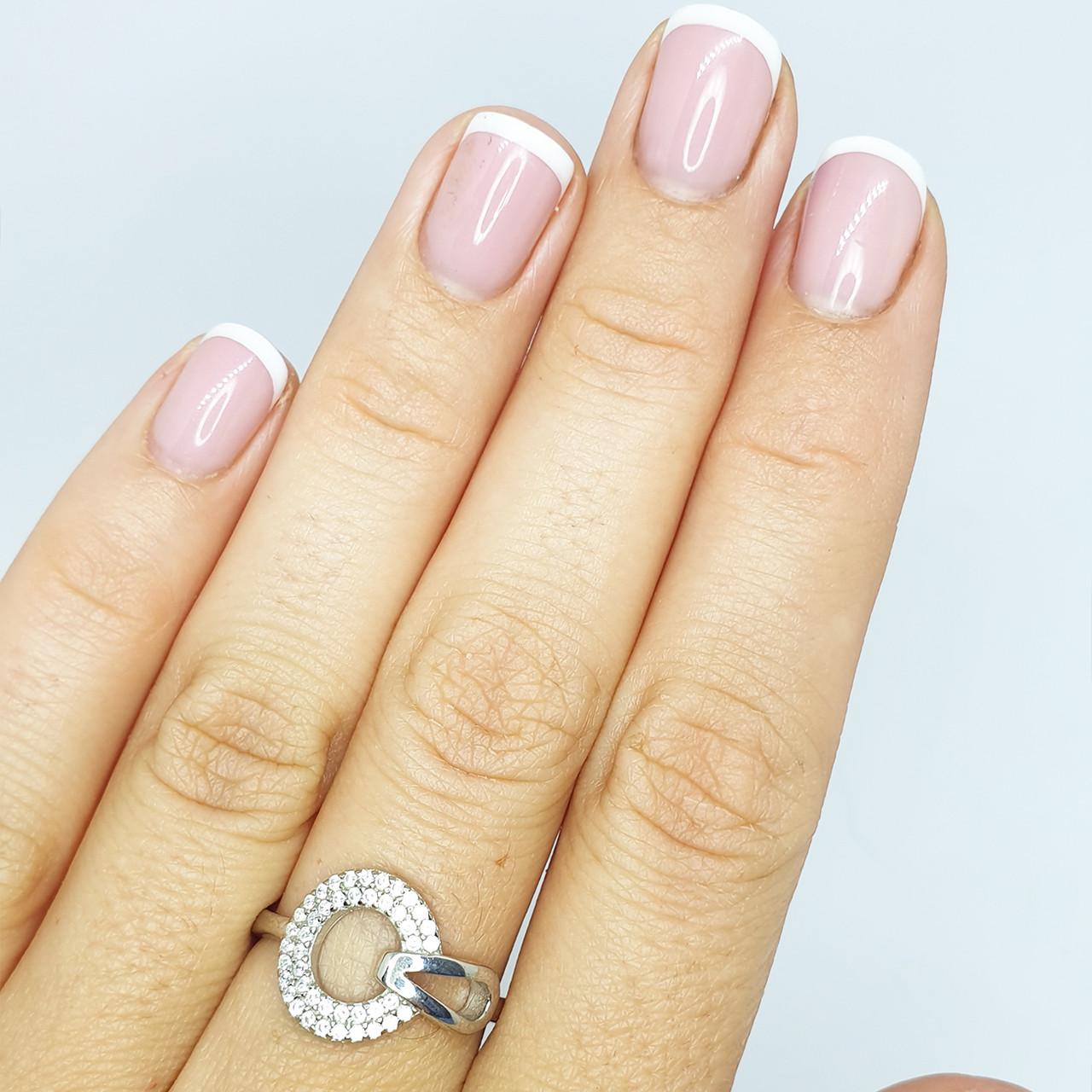 Кольцо серебряное с кубическим цирконием р. 18 2,78 г (1584833496)