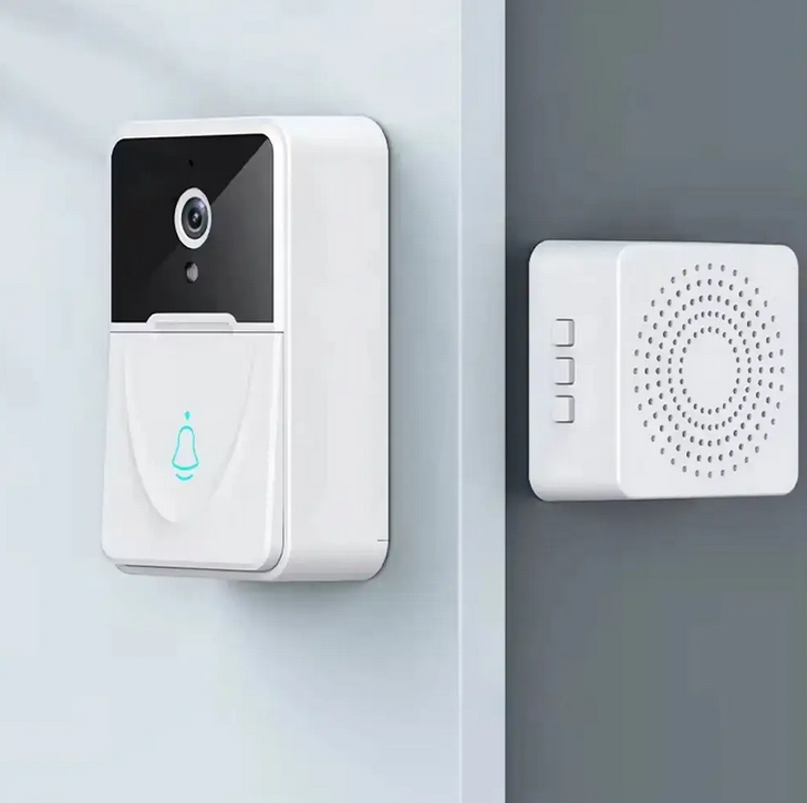 Видеозвонок беспроводной X Smart Home с датчиком движения и ночным видением Wi-Fi HD Белый
