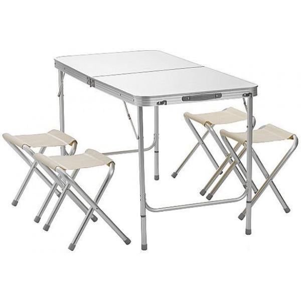 Стол для пикника со стульями Folding table Белый (994856680)