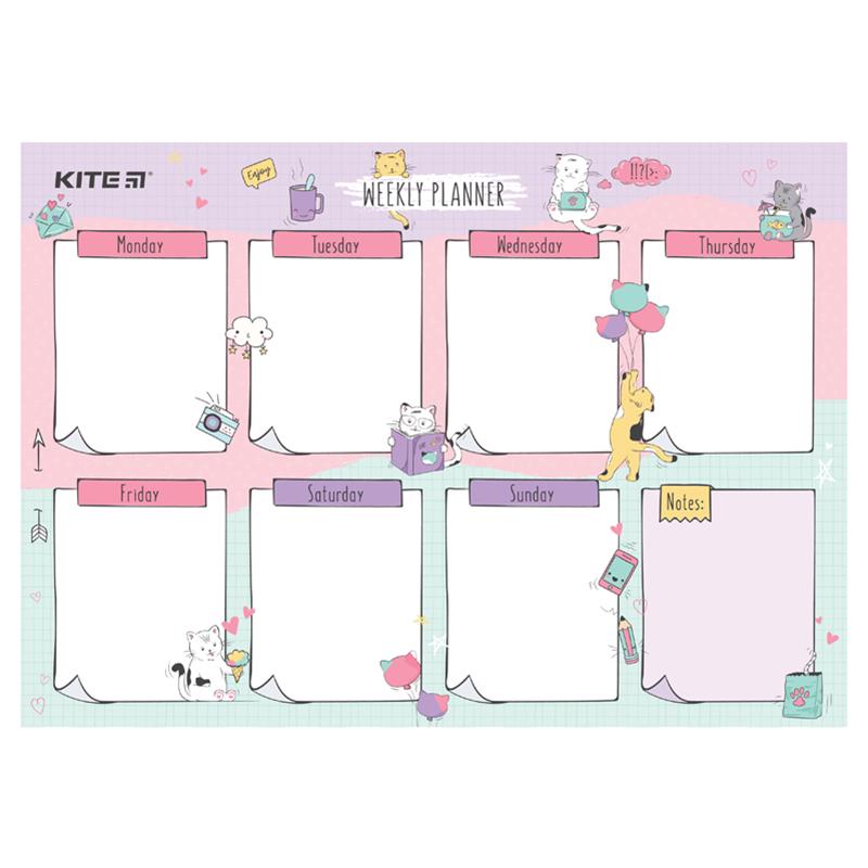 Планер настенный в неделю Kite Cats А4 (K22-471-2)