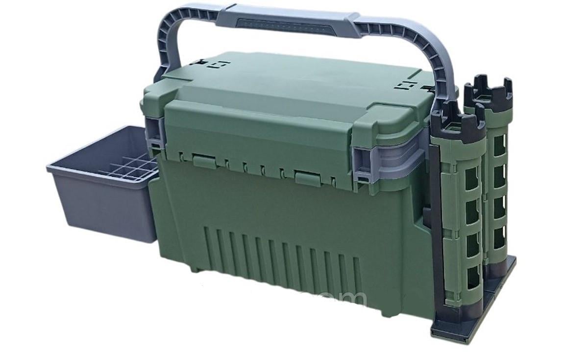 Ящик рыболовный Multi Box Kaida 101 с двумя держателями удилищ для спиннинговой ловли (2824788132)