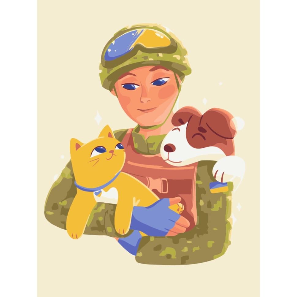 Картина по номерам Brushme В надежных руках 40х50 см (BS53158)